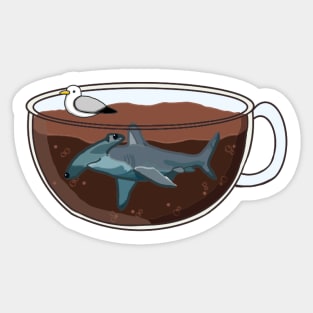 Hammerhead Shark Coffee (Jawva) Sticker